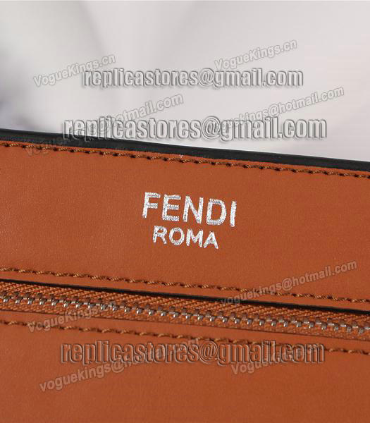 Fendi Selleria Fashion Calfskin Leather Tote Bag 8940 In Earth Yellow-6
