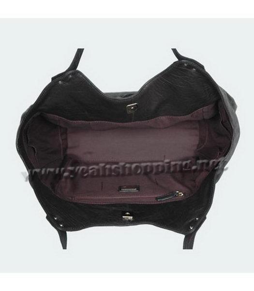Fendi Sheepskin Leather Bag Black-4