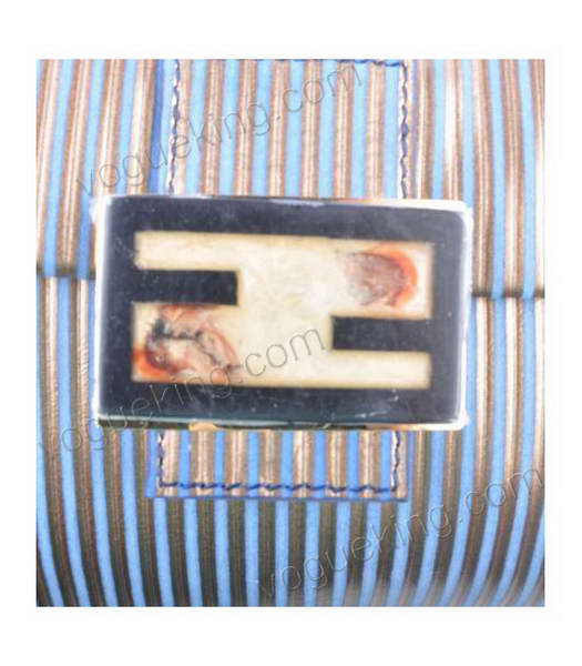 Fendi Shoulder Bag With Blue Stripe Leather-4