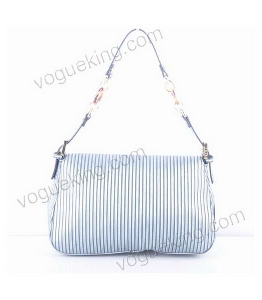 Fendi Shoulder Bag With Silver Stripe Leather-2
