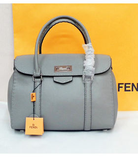 Fendi Signature Franca Tote Shoulder Bag With Khaki Litchi Pattern Original Leather