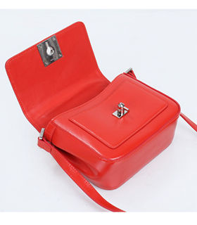 Fendi Stripe Orange Patent Leather Mini Tote Messenger Bag
