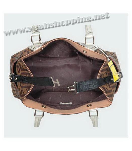 Fendi Studded FF Bag with Bronze Leather Trim-5