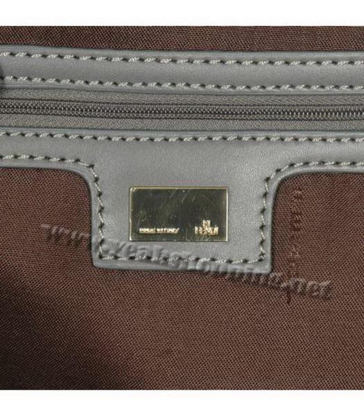 Fendi Tote Bag Grey Scrubing Leather-5