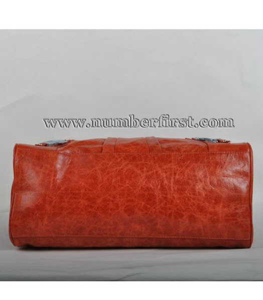 Fendi Tote Bag Orange Oil Leather-3