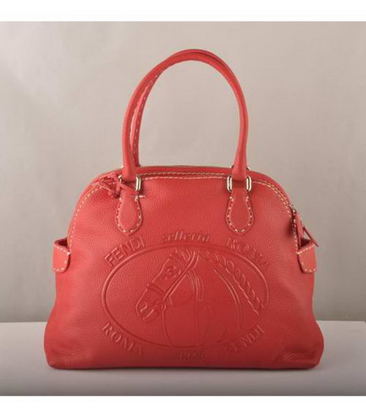 Fendi Tote Bag Red Cow Leather-1