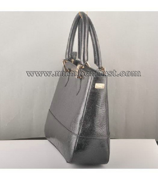 Fendi Tote Shoulder Bag Black Leather-1