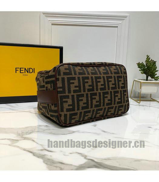 Fendi With Original Calfskin Leather Vintage Shoulder Bag Brown-4