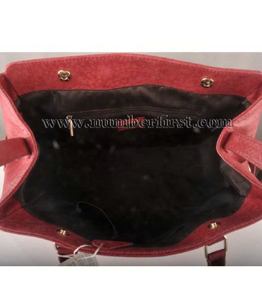 Fendi Zucca Bag Red Leather-5