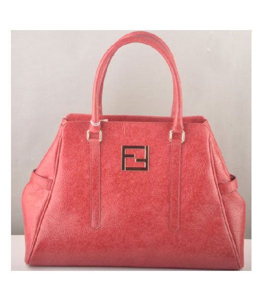 Fendi Zucca Bag Red Leather