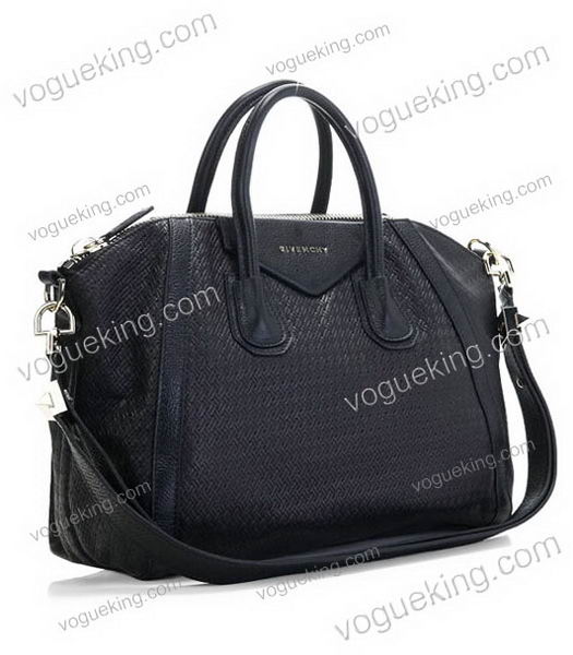 Givenchy Antigona Bag Embossing Weave Leather Black-1