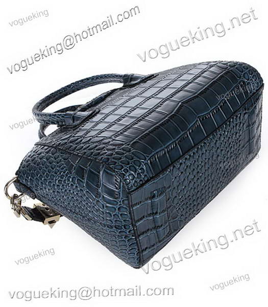 Givenchy Antigona Croc Veins Leather Bag in Sapphire Blue-2