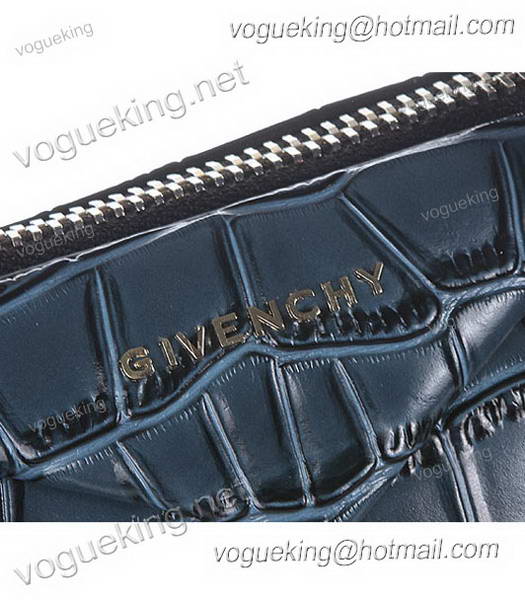 Givenchy Antigona Croc Veins Leather Bag in Sapphire Blue-4