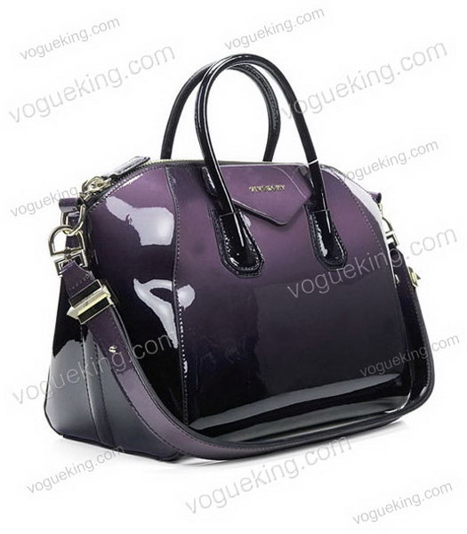 Givenchy Antigona Gradient Patent Leather Bag in PurpleBlack-1