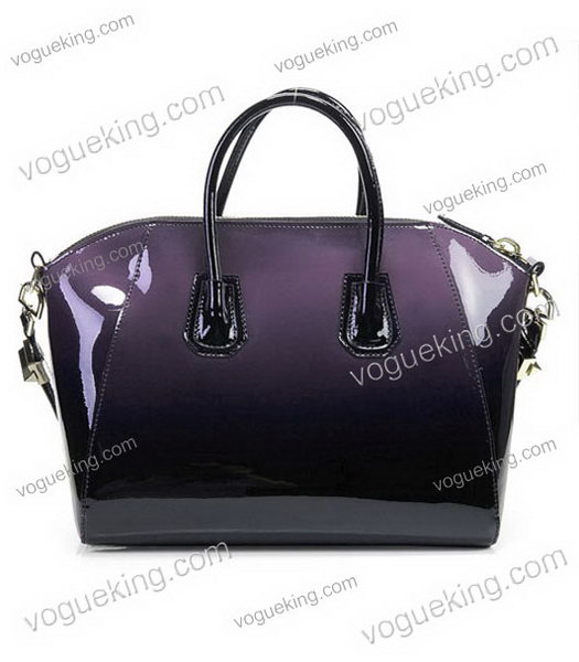 Givenchy Antigona Gradient Patent Leather Bag in PurpleBlack-2