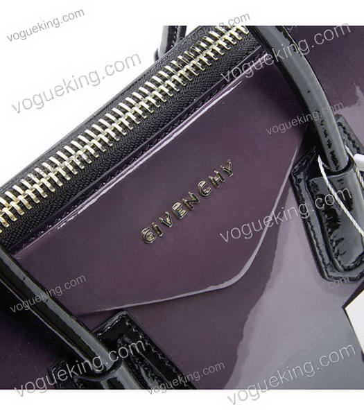 Givenchy Antigona Gradient Patent Leather Bag in PurpleBlack-4
