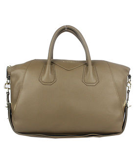 Givenchy Antigona Khaki Litchi Veins Leather Large Bag