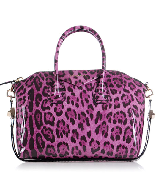 Givenchy Antigona Leopard Print Leather Bag in Pink