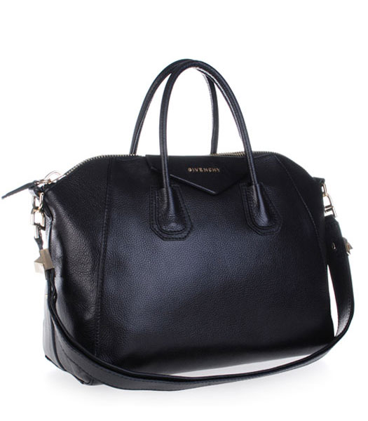Givenchy Antigona Litchi Veins Leather Bag in Black