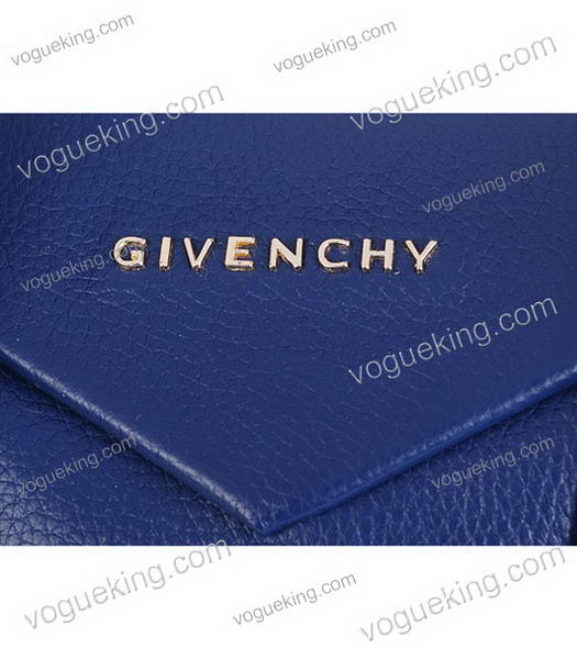 Givenchy Antigona Litchi Veins Leather Bag in Blue-3