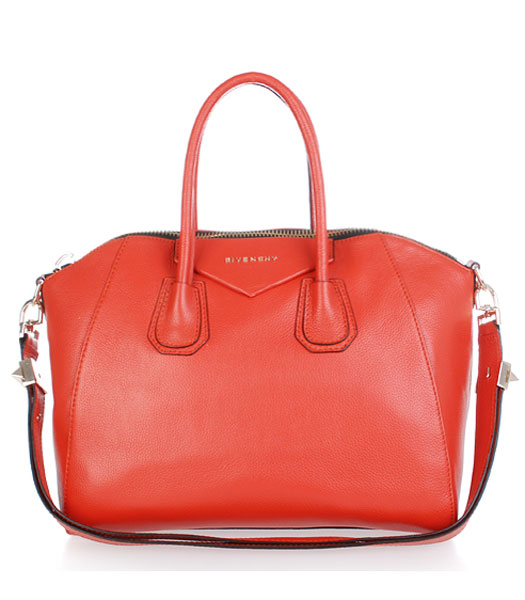 Givenchy Antigona Litchi Veins Leather Bag in Red