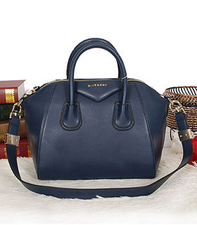 Givenchy Antigona Sapphire Blue Leather Small Bag