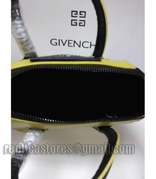 Givenchy Antigona Star Lemon Yellow With Black Leather Bag-3