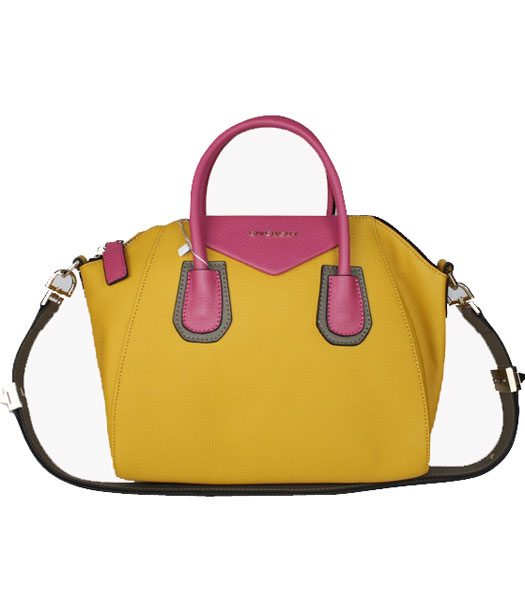 Givenchy Antigona Yellow Clemence Leather Satchel Tote Bag 