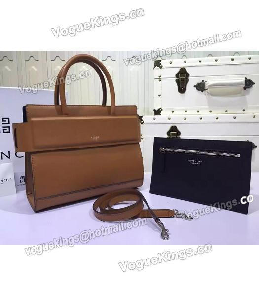 Givenchy Horizon 28cm Coffee Leather Top Handle Bag-1