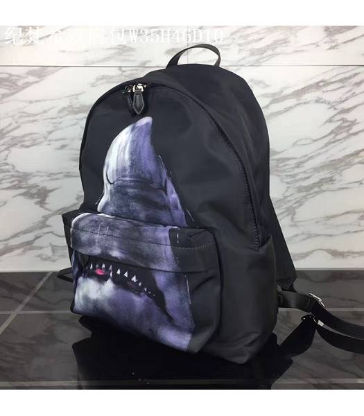Givenchy Latest Style Shark Head Printed Backpack Black-1