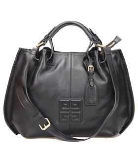 Givenchy Lucrezia Colorblock Black Leather Tote Shoulder Bag
