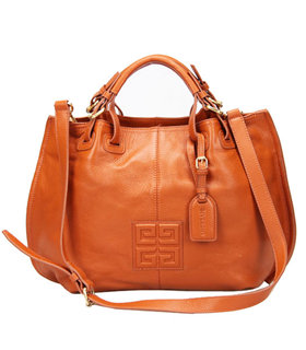 Givenchy Lucrezia Colorblock Light Coffee Leather Tote Shoulder Bag