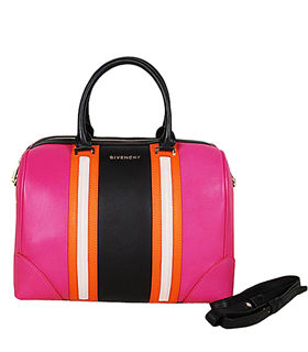 Givenchy Lucrezia Medium Boston Bag Fuchsia/Orange/Light Pink/Black Original Leather