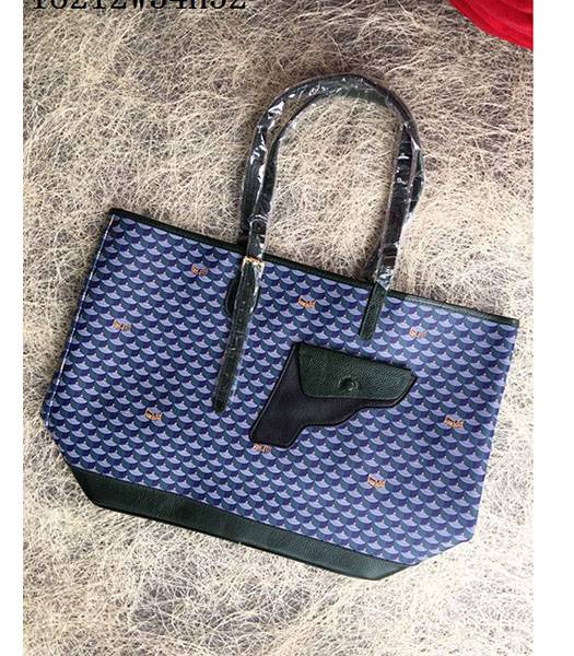 Goyard Middle St Louis Mixed Colors Shopping Bag Green