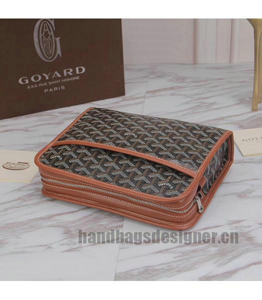 Goyard Original Zippy Cosmetic Bag Clutch Brown-2