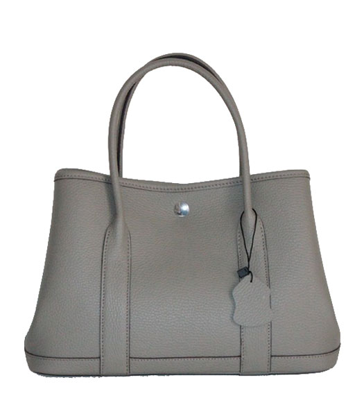 Hermes 32cm Small Garden Party Bag in Grey Togo Leather