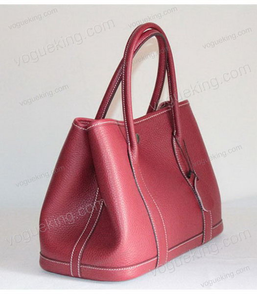 Hermes 32cm Small Garden Party Bag in Red Togo Leather-1