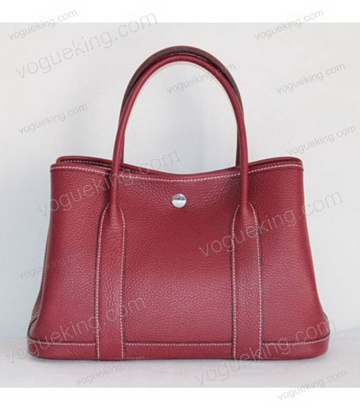 Hermes 32cm Small Garden Party Bag in Red Togo Leather-2