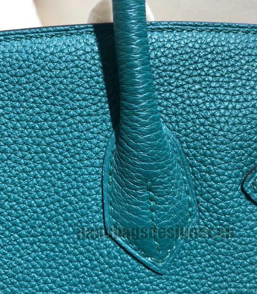 Hermes Birkin 25cm Lake Green Imported Togo Imported Leather Golden Metal Top Handle Bag-6