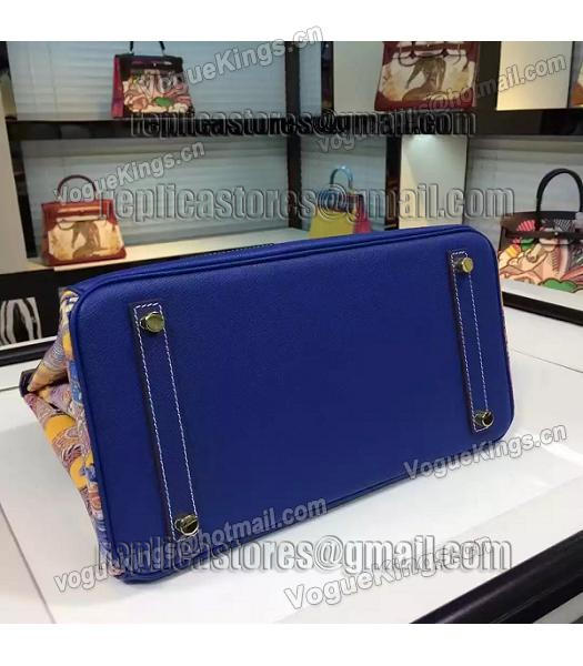 Hermes Birkin 30cm Blue Original Leather Lace Top Handle Bag-3