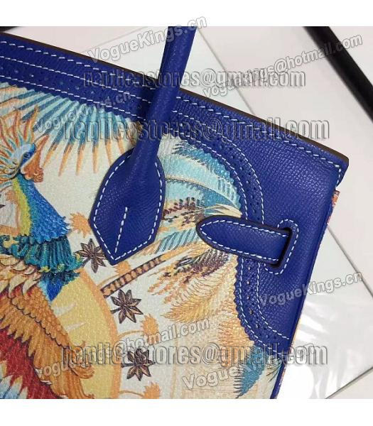 Hermes Birkin 30cm Blue Original Leather Lace Top Handle Bag-6