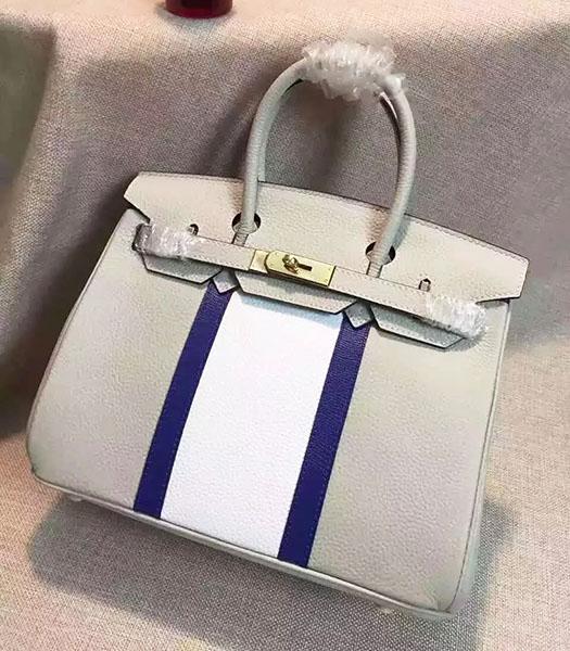 Hermes Birkin 30cm Grey Togo Leather Top Handle Bag