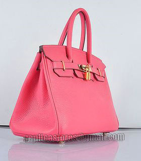Hermes Birkin 30cm Lipstick Pink Togo Leather Bag Golden Metal-1