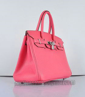 Hermes Birkin 30cm Lipstick Pink Togo Leather Bag Silver Metal-1