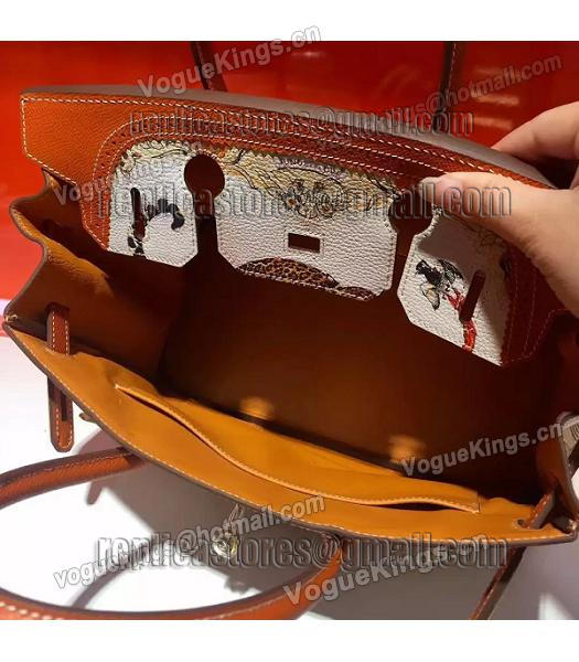 Hermes Birkin 30cm Orange Original Leather Lace Top Handle Bag-4