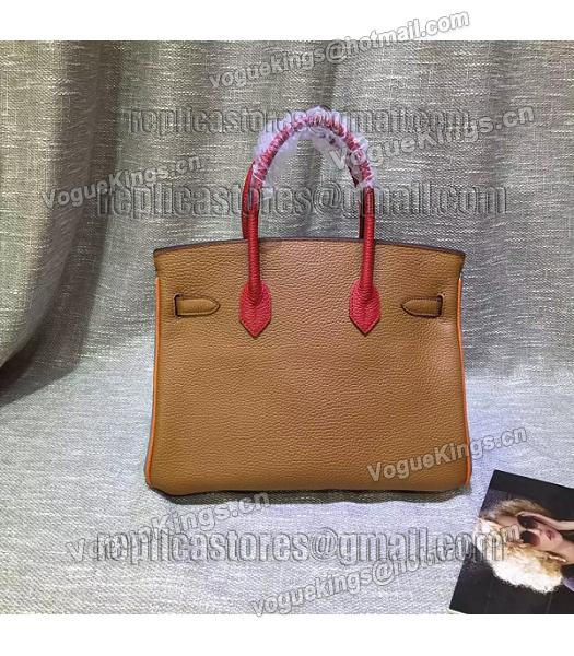Hermes Birkin 30cm Orange&Red Mixed Colors Leather Handle Bag-3
