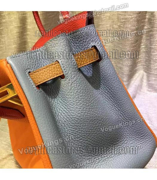 Hermes Birkin 30cm Orange&Red Mixed Colors Leather Handle Bag-5