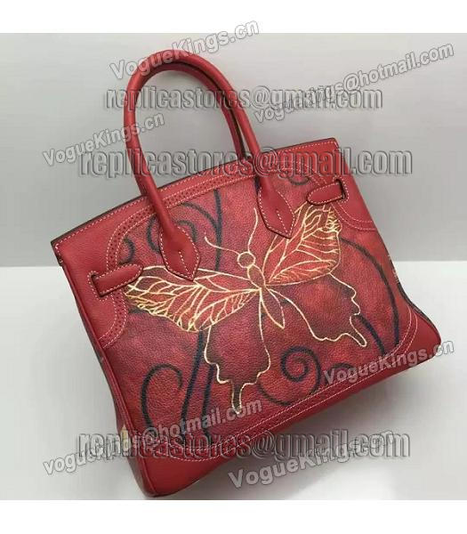 Hermes Birkin 30cm Red Original Leather Lace Top Handle Bag-2