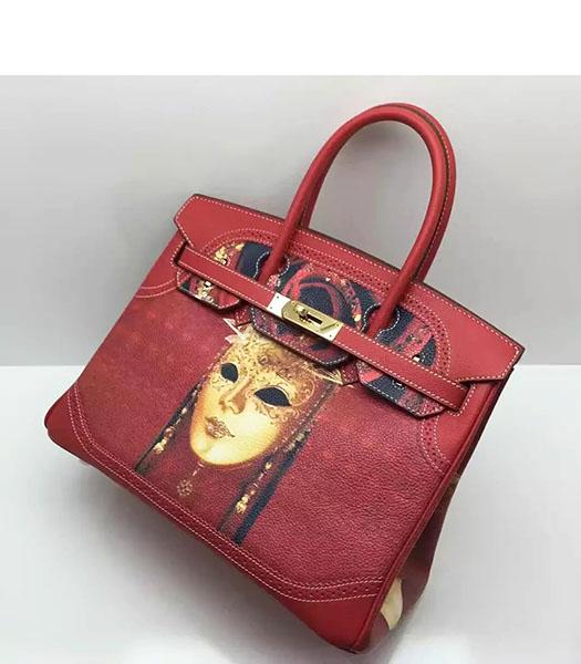 Hermes Birkin 30cm Red Original Leather Lace Top Handle Bag