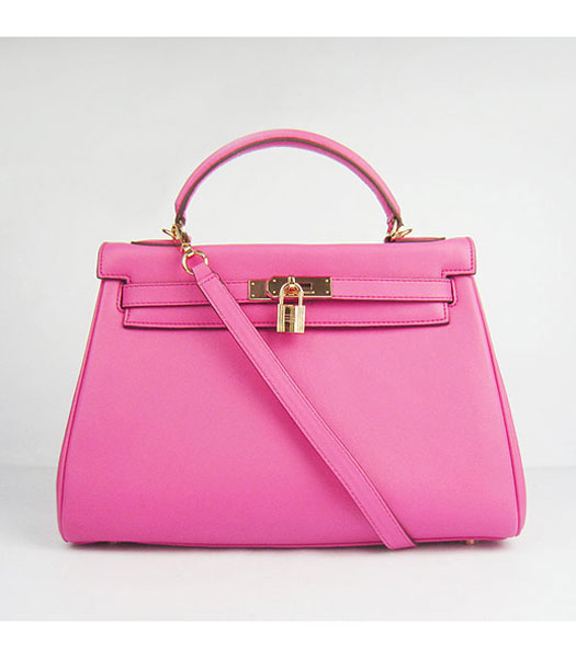 Hermes Birkin 32cm Pink Plain Veins Bag Gold -1